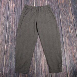 BABATON Women's Brown Herringbone Pleated Cropped Ankle Pants Size Small